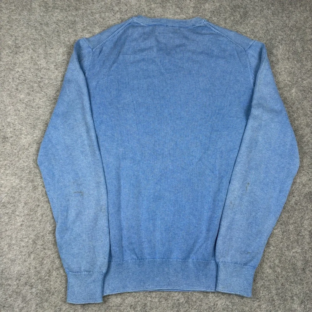Vineyard Vines Sweater Mens Medium V-Neck Cashmere Blend Blue Whale Old Money